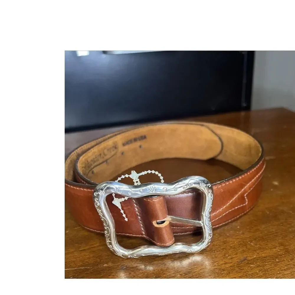 Coldwater Creek Genuine Leather Brown Belt Made in USA‎